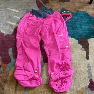 Pink Zumba cargo drawstring pants XS